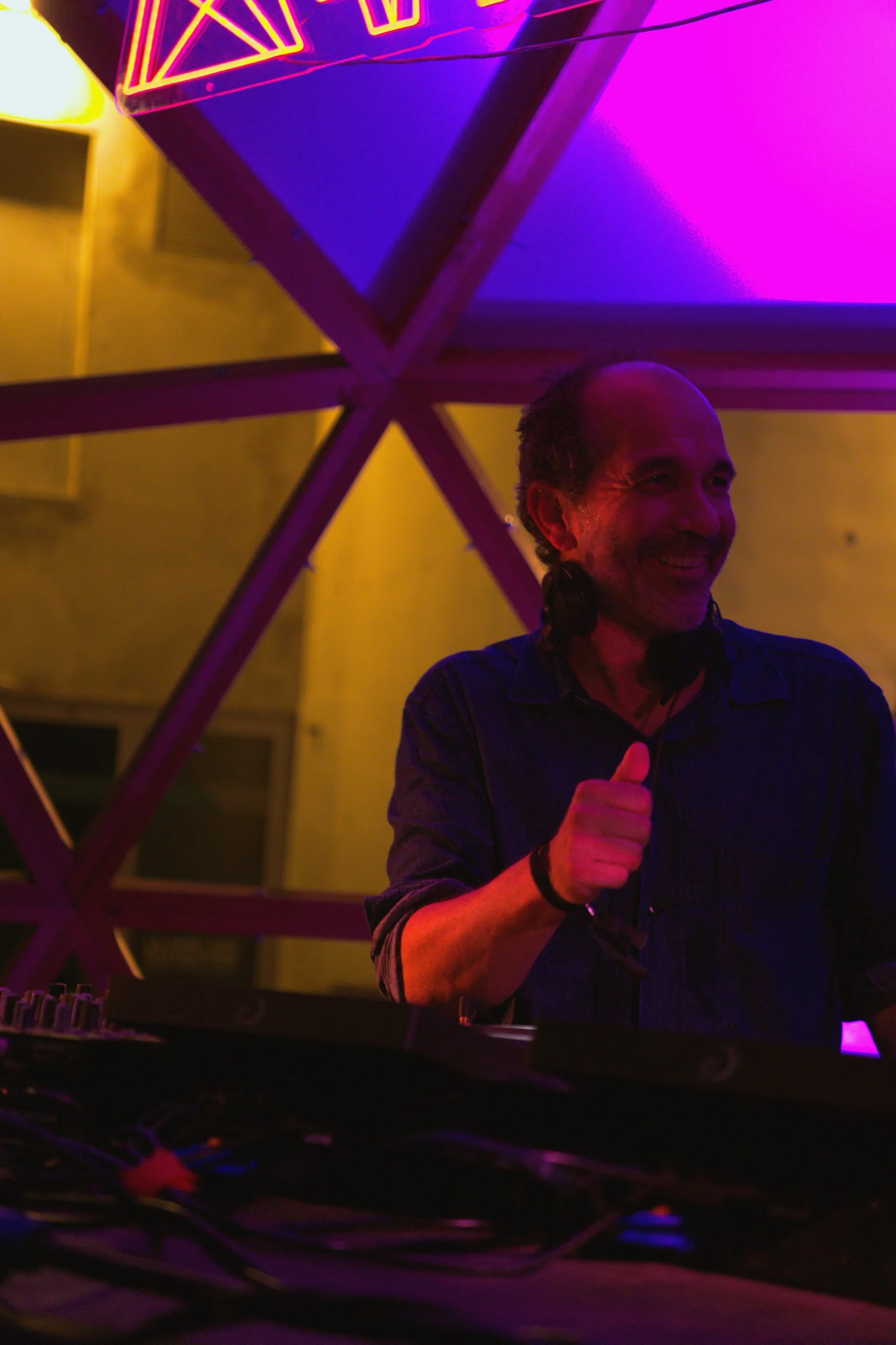 Étienne de Crécy and his denim shirt on the Nomad Stage, Family Piknik 2026