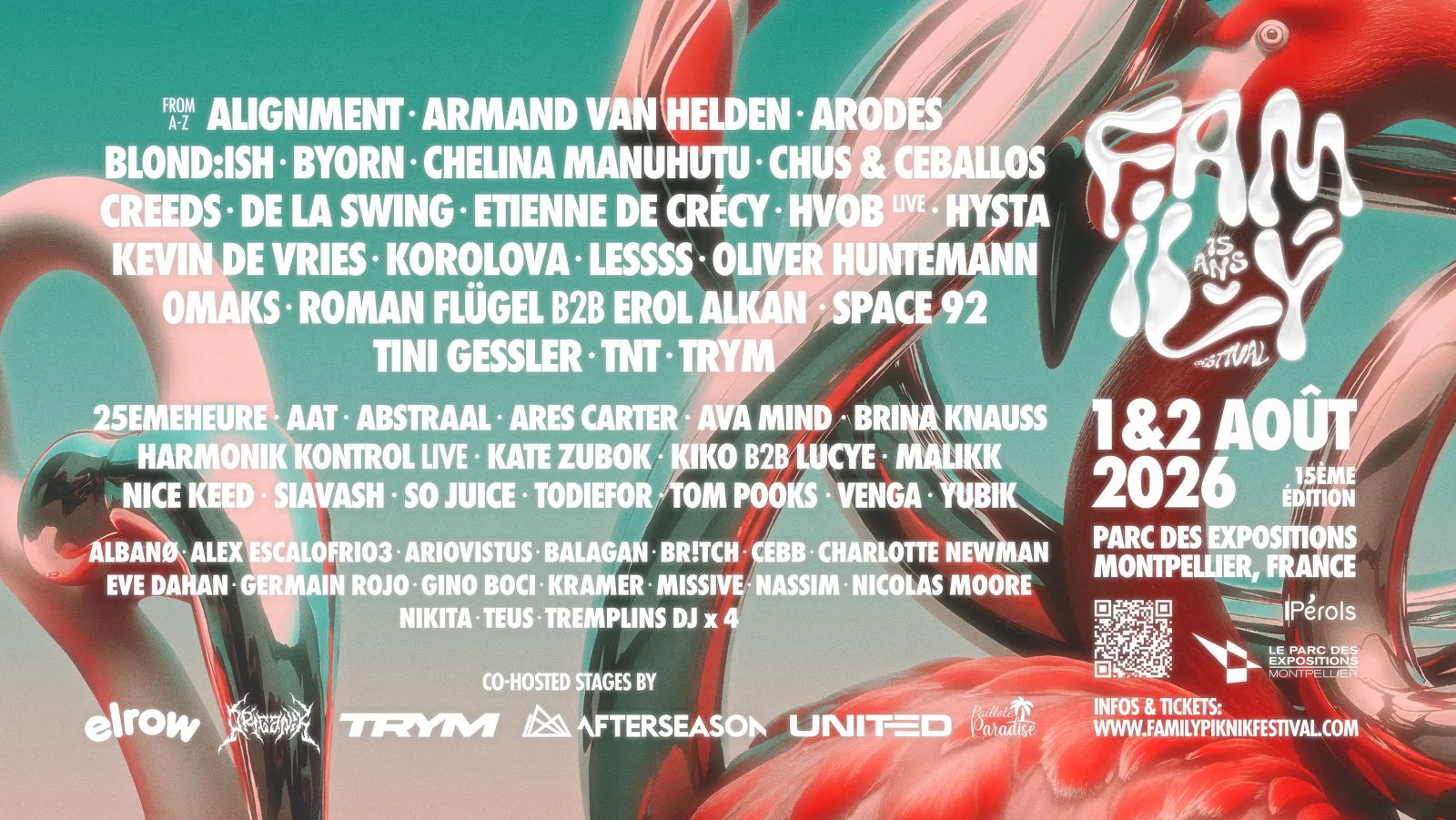 Family Festival 2026 — affiche des 15 ans, Montpellier